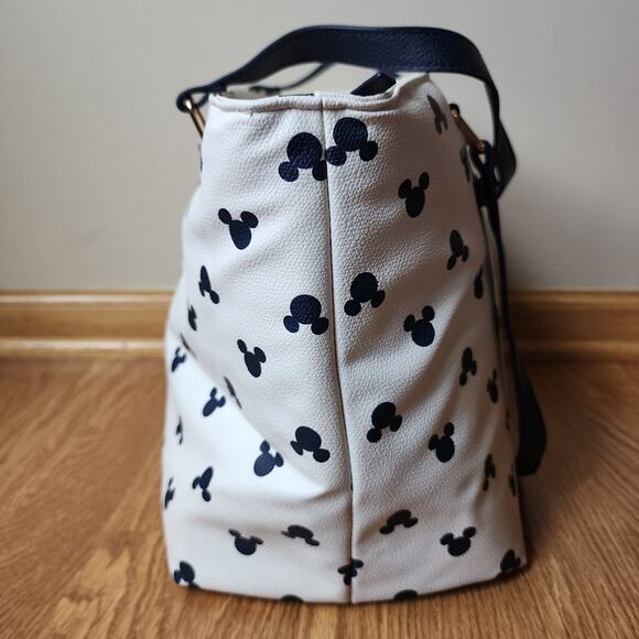 Picnic Time Mickey Mouse Uptown Cooler Bag White Navy Blue Insulated Excellent - Picture 5 of 13